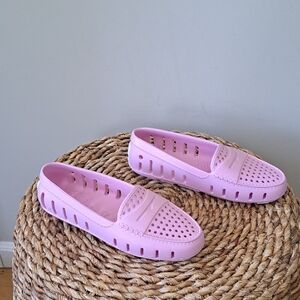 Floafers Womens Casual/Preppy/Beach Soft Lilac Perforated Rubber Loafers 5